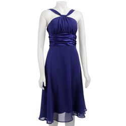 Connected Apparel Women's Amethyst Chiffon Dress