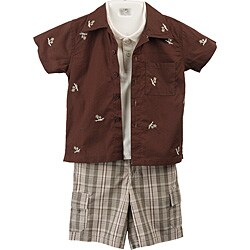 FINAL SALE Baby Togs Toddler Boy Plaid Short 3-piece Set