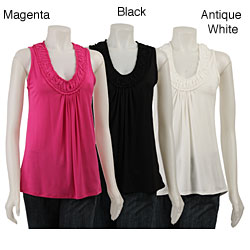 FINAL SALE Pathway Women's Sleeveless Ruffle-neck Top