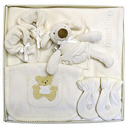 Piccolo Bambino 5-piece Luxurious White Velour Baby Set