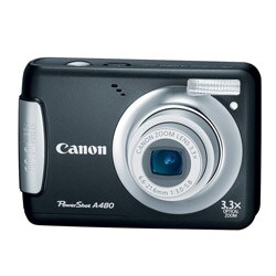Canon PowerShot A480 10.0MP Black Digital Camera (Open Box)
