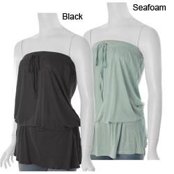 Benzene Girl Junior's Stretch Knit Strapless Top