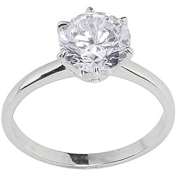 White Anti-tarnish Rhodium-plated Multi-stone Cubic Zirconia Ring