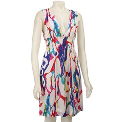 FINAL SALE BB Dakota Women's Del Mar Print V-neck Dress