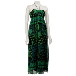 FINAL SALE Betsey Johnson Women's Green Maxi Dress