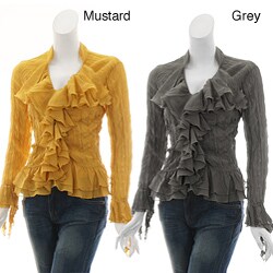 Kaelyn Max Women's Gathered V-neck Blouse