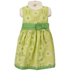 FINAL SALE Laura Ashley Infant Girl's Green Floral Dress
