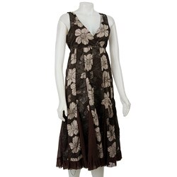 Magic Women's Plus Size Godet Floral Tank Dress