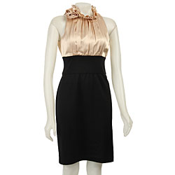 London Times Women's Sleeveless 2fer Dress