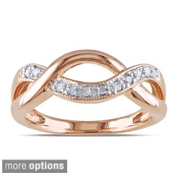 Miadora Silver 1/10ct TDW Diamond Infinity Ring
