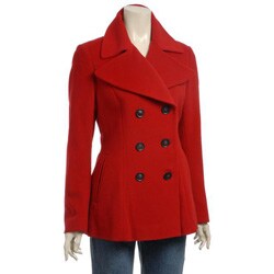 DKNY Women's Fit and Flare Peacoat