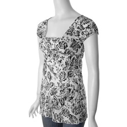 Self Esteem Junior's Cap Sleeve Smocked Babydoll Top