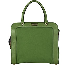 Marc Jacobs 'Penn' Leather and Canvas Satchel