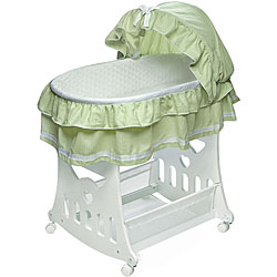 Portable 2-in-1 Bassinet and Cradle with Toy Box Base