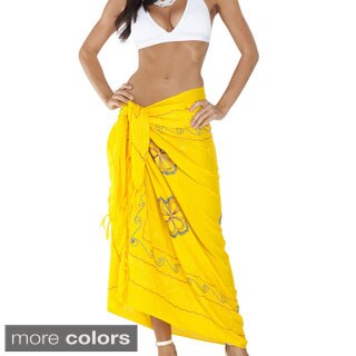 Triple-embroidered 100-percent Rayon Sarong - Hand-crafted in Indonesia