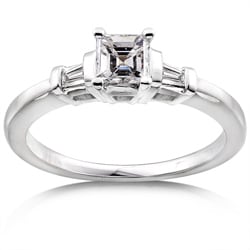 14k Gold 1/2ct TDW Asscher Diamond Engagement Ring (H-I, SI1-SI2)