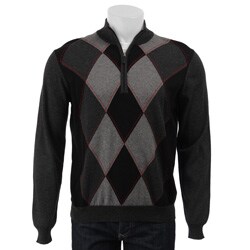 Cullen Men's Cashmere Blend 1/4-zip Mock-neck Sweater