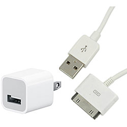 Apple OEM iPod/iPhone USB Power Adapter/ Data Cable