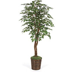 Six-foot Green Faux Ficus Tree