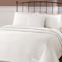 Landon White 3-piece Quilt Set