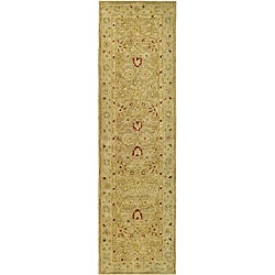 Handmade Majesty Light Brown/ Beige Wool Runner (2'3 x 8')