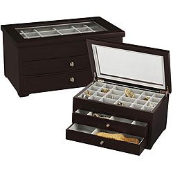 Espresso Wood Jewelry Ring Box