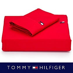 Tommy Hilfiger Cardinal Red 4-piece Sheet Set (Full/Queen)