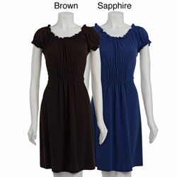 Connected Apparel Women's Gathered ITY Dress