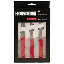 Swiss Army Red Three Knife Bar Set With Board