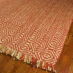 Hand-woven Arts Natural/ Rust Fine Sisal Rug (9' x 12')