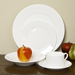 Plenary White Bone China 20-piece Dinnerware Set