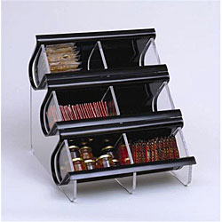 EZ-Organizer Black Double Condiment Display