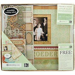 Ancestry.com 65-piece 12x12-inch Scrapbook Kit