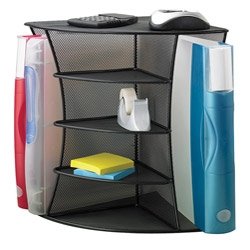 Safco Mesh Desk Corner Organizer
