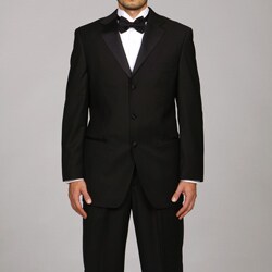 Caravelli Italy Men's Black Three Button Tuxedo