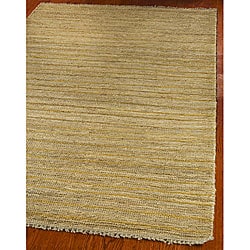 Hand-knotted All-Natural Sunrise Beige Hemp Rug (9' x 12')