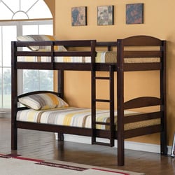 Solid Wood Espresso Twin/ Twin Bunk Bed