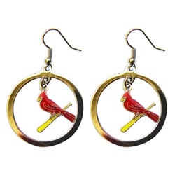 St Louis Cardinals Dangle Logo Earrings
