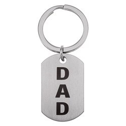 Stainless Steel 'DAD' Key Ring
