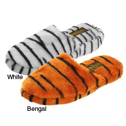 Easy Brand Women's Tiger Print Scuff Slippers