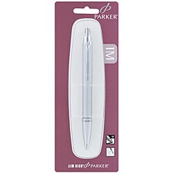 Parker IM Silver Barrel Retractable Medium Ballpoint Pen