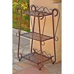 Santa Fe Nailhead 3-Tier Plant / Utility Shelf