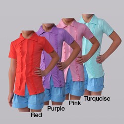 Everyday by Journee Girls Ruffle-front Shirt