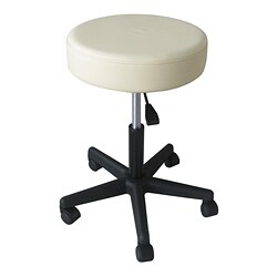 Pneumatic Rolling Adjustable White Medical/ Massage Stool