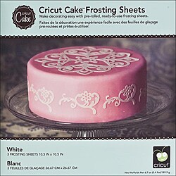 Cricut Cake White 10.5-inch Frosting Sheets (Pack of 3)