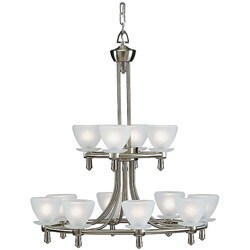 12-light Brushed Nickel Chandelier