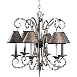 Tuscan Gold/ Pewter 6-light Chandelier