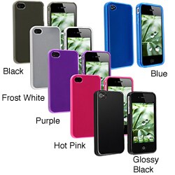 TPU Shock-absorbent Shatterproof Rubber Skin Case for Apple iPhone 4