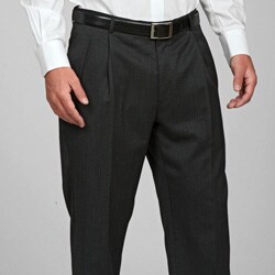 Austin Reed Men's Heather Grey Pleated Gabardine Trousers