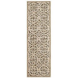 Handmade Cambridge Brown Wool Rug (2'6 x 10')